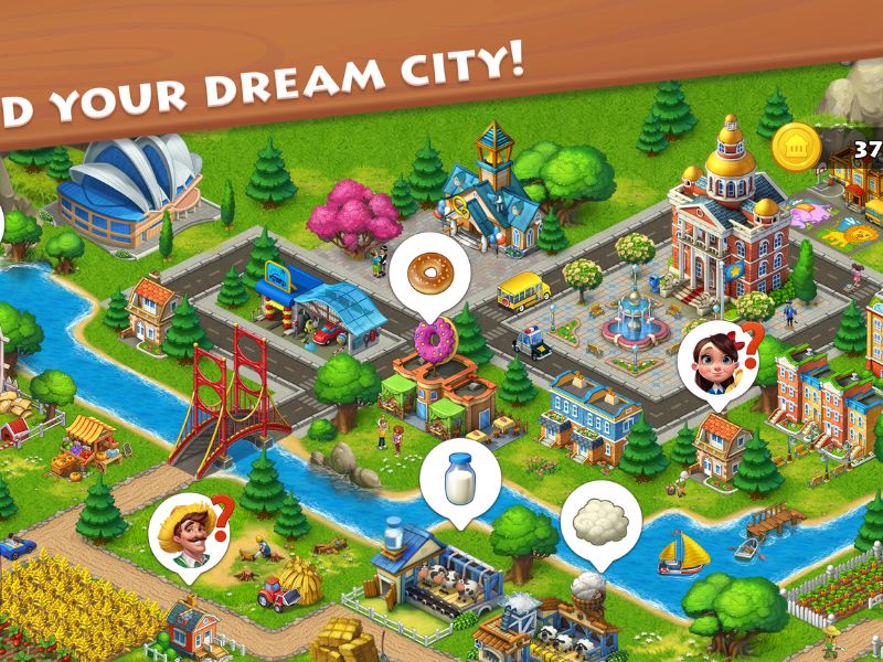 xây dựng thị trấn trong Hack Township