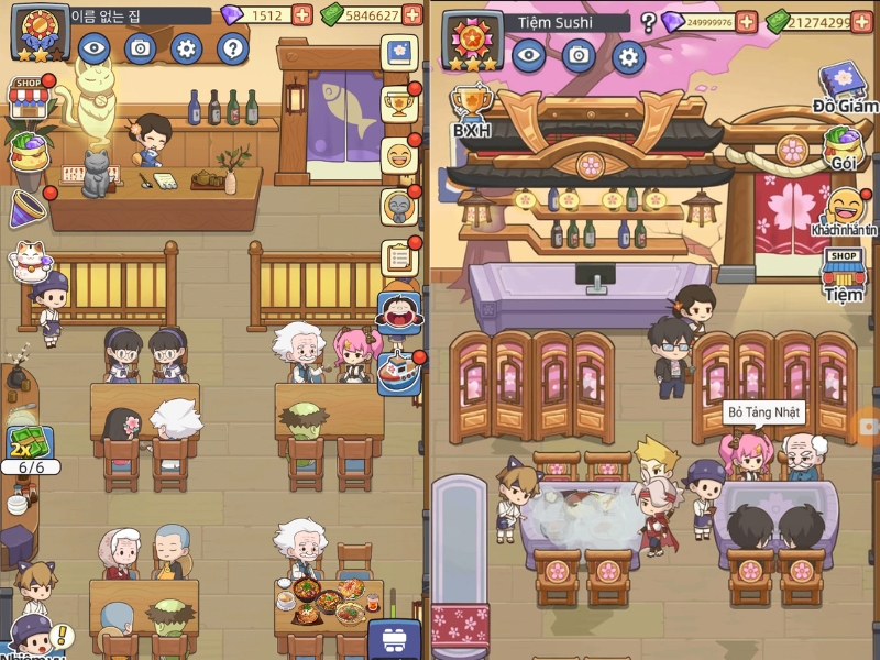 Tải Hack Tiệm Sushi Mơ Ước (Full Tiền, Kim Cương, Menu) V4.10.2 Tính Năng Không quảng cáo Hack Tiệm Sushi Mơ Ước