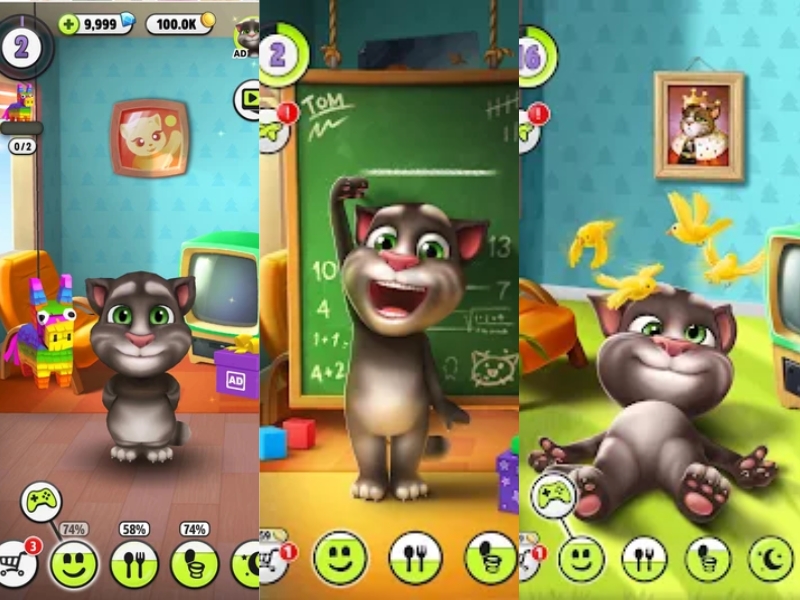 Tính Năng Vô hạn tiền xu và kim cương Của My Talking Tom Mod Apk