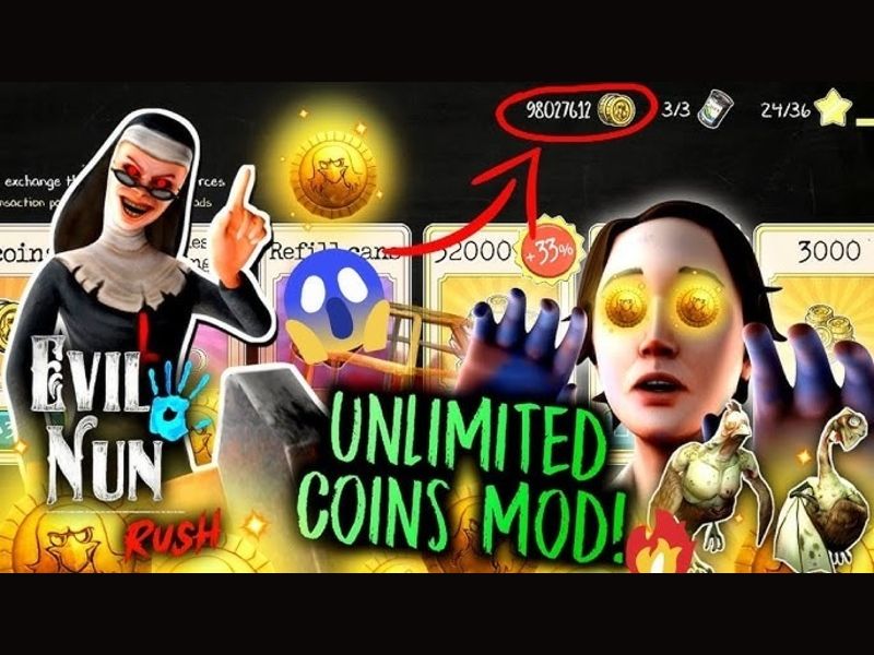 Tải Evil Nun Hack Tiger Bất Tử (Mod Menu, Full Tiền, No Ads) v1.9.0 Full tiền trong Evil Nun Hack Tiger Bất Tử