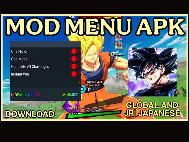 Menu Mod trong Dragon Ball Legends Mod