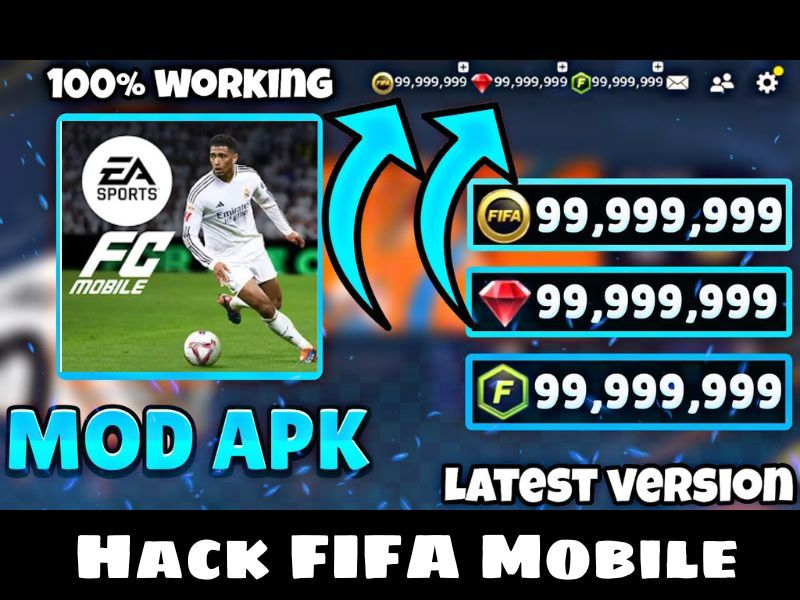 Vô hạn kim cương trong Hack FC Mobile Mod APK