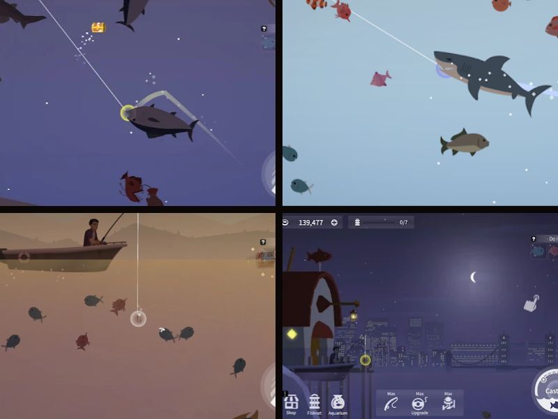 Bản đồ câu cá phong phú trong Fishing And Life Mod APK