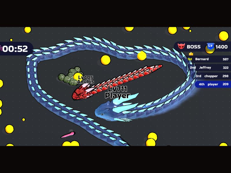 Chiến trường rắn rộng lớn trong Mod Snake Clash