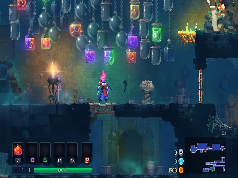 Điều Khiển Trực Quan Qua Các Nút Ảo Trên Màn Hình Trong Dead Cells APK 