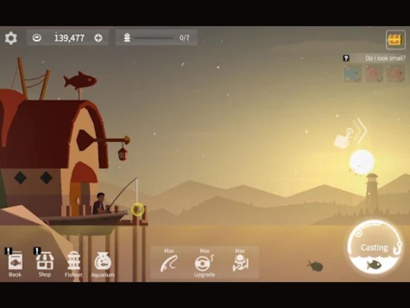 Game giải trí đơn giản và nhanh gọn trong Fishing And Life Mod APK