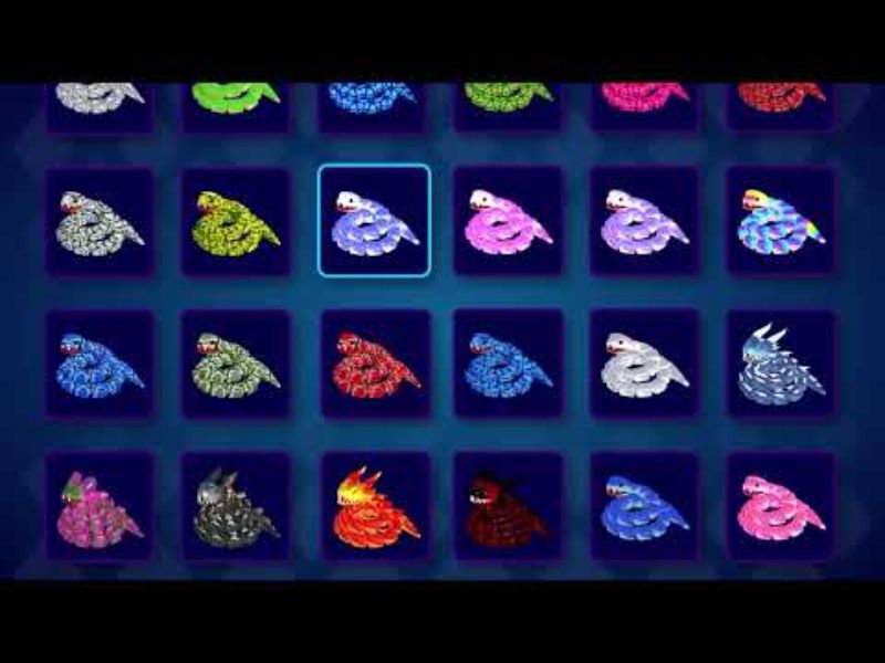 Hệ thống skin phong phú trong Mod Snake Clash