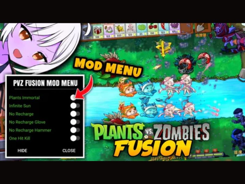 Mod Menu trong Pvz Fusion Mod