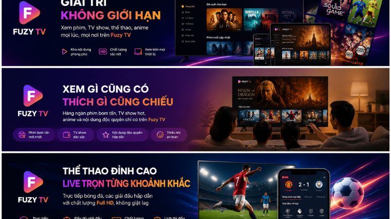 Tải Mod APK Fuzy TV Mới Nhất 2026 (Mở Khóa Premium, Chặn Quảng Cáo) Cài Đặt Bản Mod Fuzy TV Lên Điện Thoại Và Smart TV