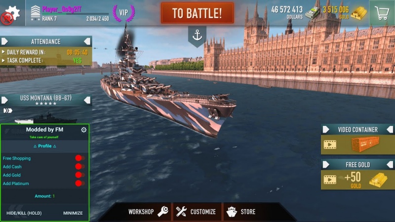 Tính năng Hack Battle Of Warships