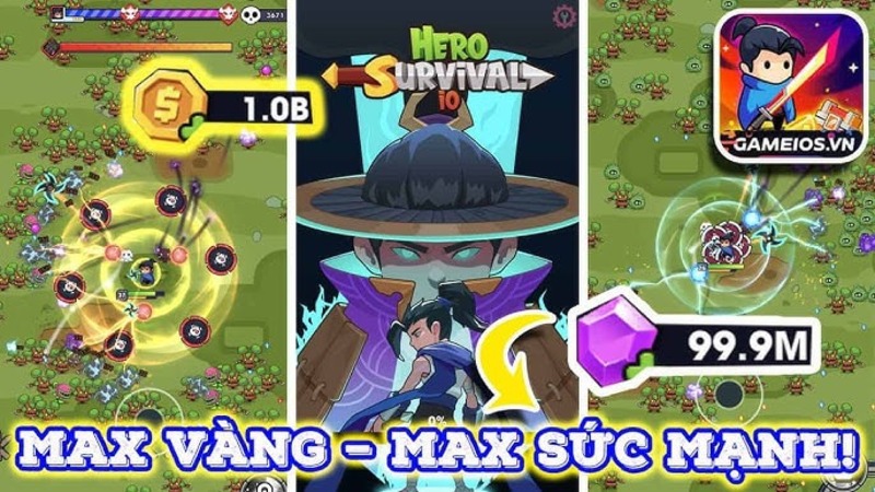 Tính Năng Đặc Biệt Trong Bản Hack Hero Survival io Tại GAMEHAIVL